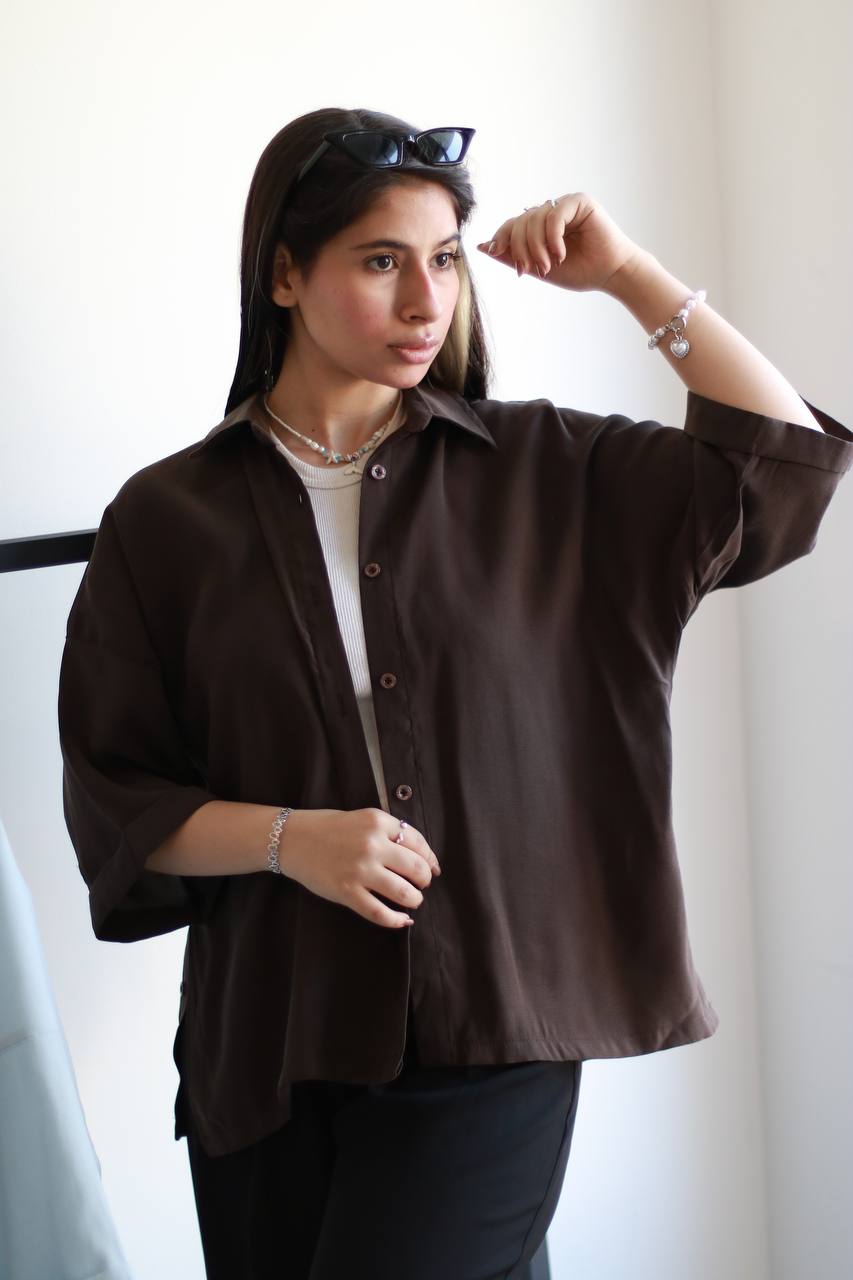 شومیز سیلک بغل دکمه